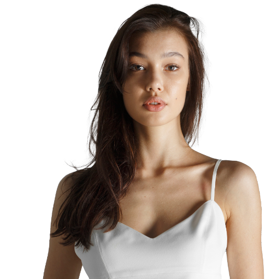 beautiful woman with flawless skin at Doctor Hamza cosmetic surgery in London and Malta